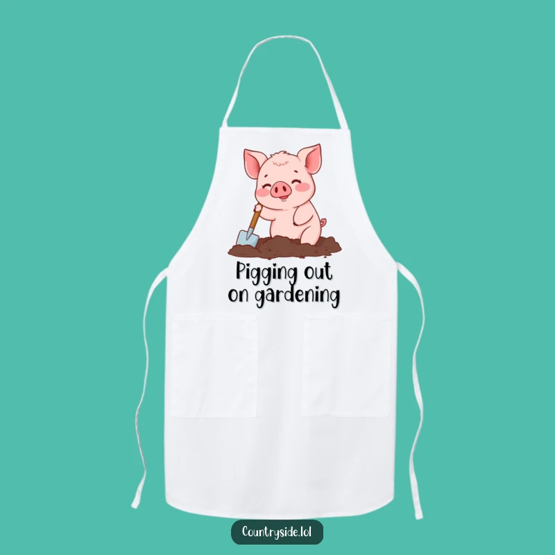 Funny Kawaii Pig Apron: Busy Gardener, Kitchen Fun & Practical Funny Gift
