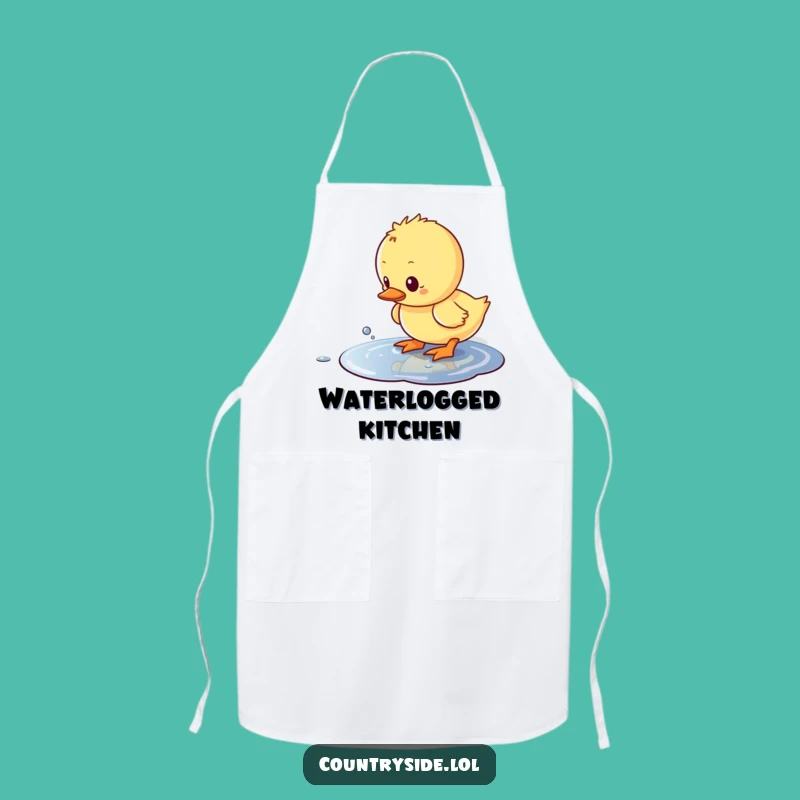 Funny Kawaii Duckling Apron - Humorous Kitchen Gift for Splash Lovers