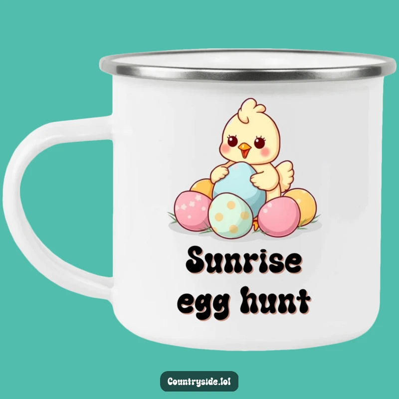 Funny Kawaii Chicken Camping Mug - Humorous Outdoor Gift for Egg Lovers