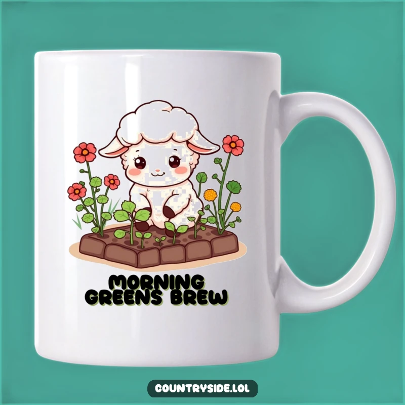 Funny Kawaii Sheep Mug: Garden Joy Gift, Perfect For Nature Lovers!