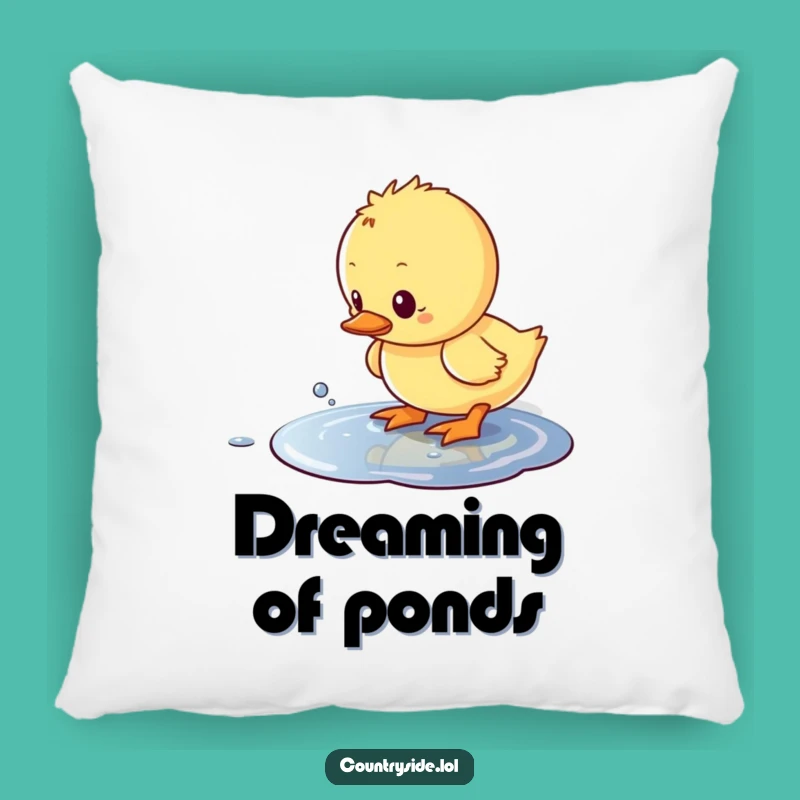 Funny Kawaii Duckling Pillow - Adorable Humorous Puddle Lover Comfort Gift