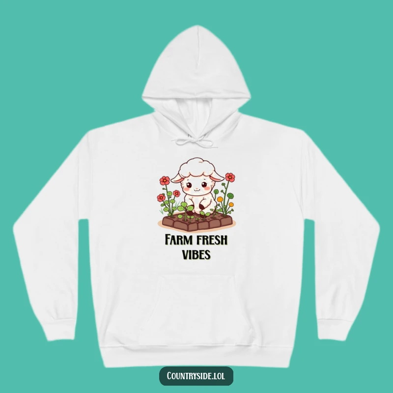 Funny Kawaii Sheep Hoodie: Cozy Garden Comfort, Perfect Gift for Knitters!