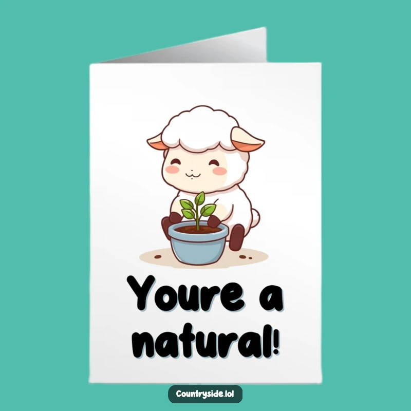 Free Printable Kawaii Sheep Congrats Card: Funny Downloadable Gift for New Beginnings!