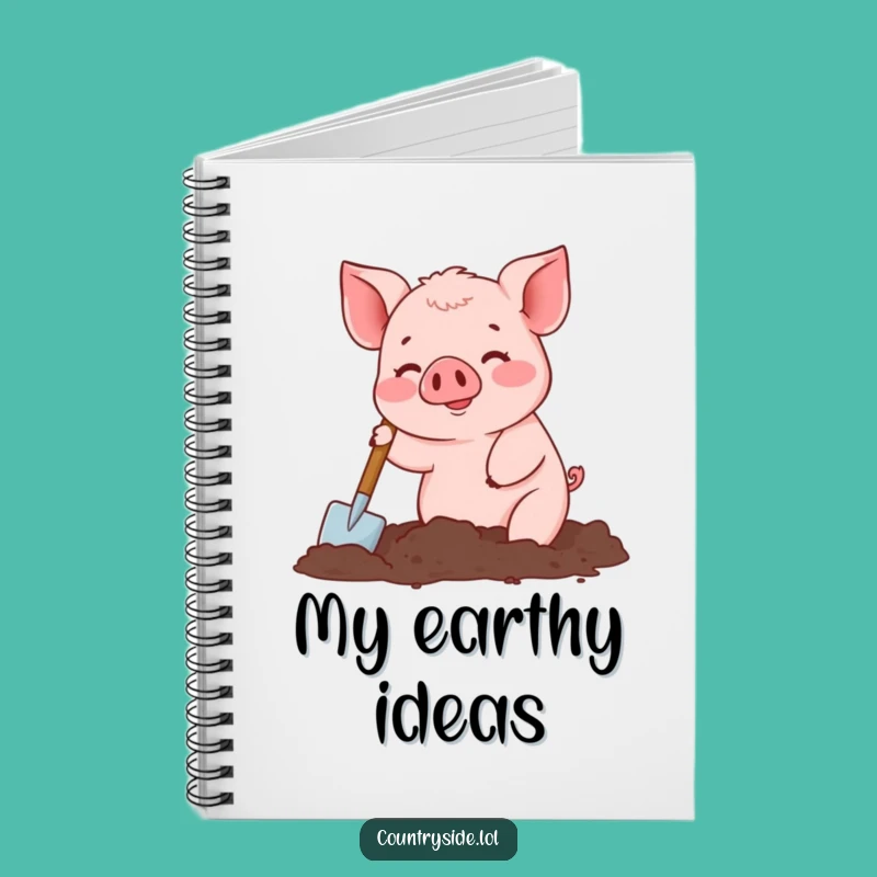 Funny Kawaii Pig Notebook: Busy Gardener for Notes, Ideal Funny Gift