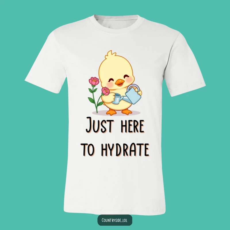 Funny Kawaii Duck T-Shirt: Gentle Gardener Tee, Comfy Cotton for Funny Gift